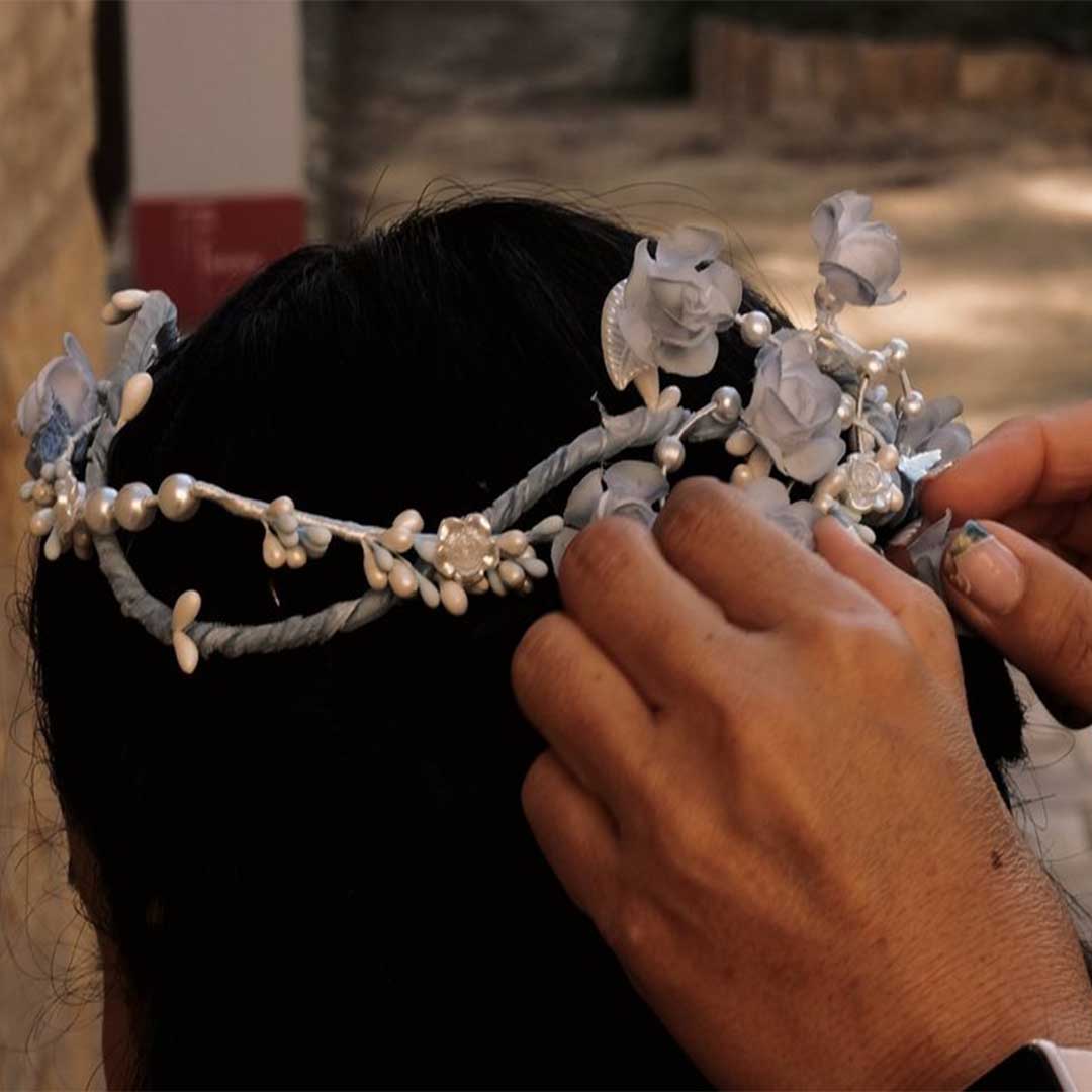 Corona de Pelo de Comunión modelo Amapola