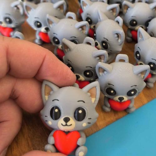 Muñeco llavero 3D personalizado para San Valentín