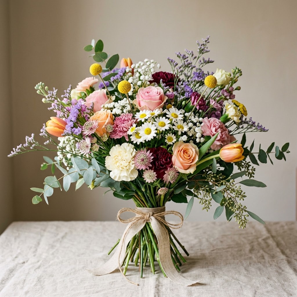 Ramo de flores variadas para cumpleaños