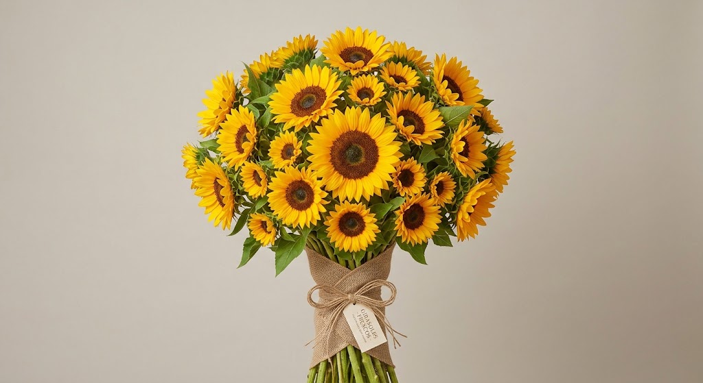 Ramo de girasoles naturales