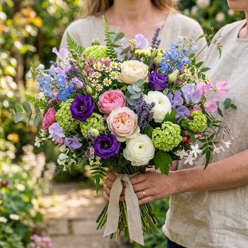 Ramo de flores de temporada naturales